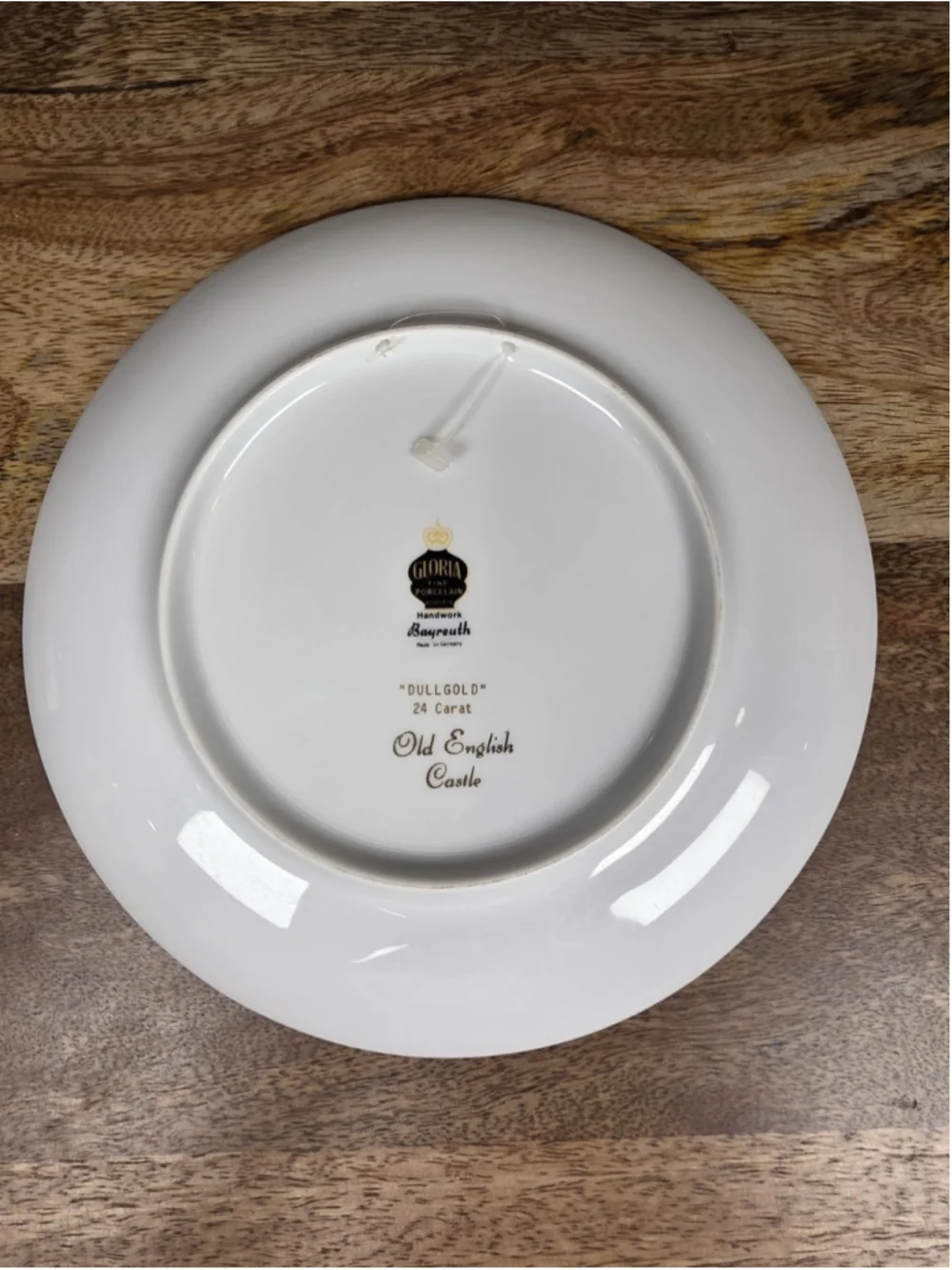 VTG Gloria Bayreuth Old English Castle Plates England Set 4 Germany 24K Gold
